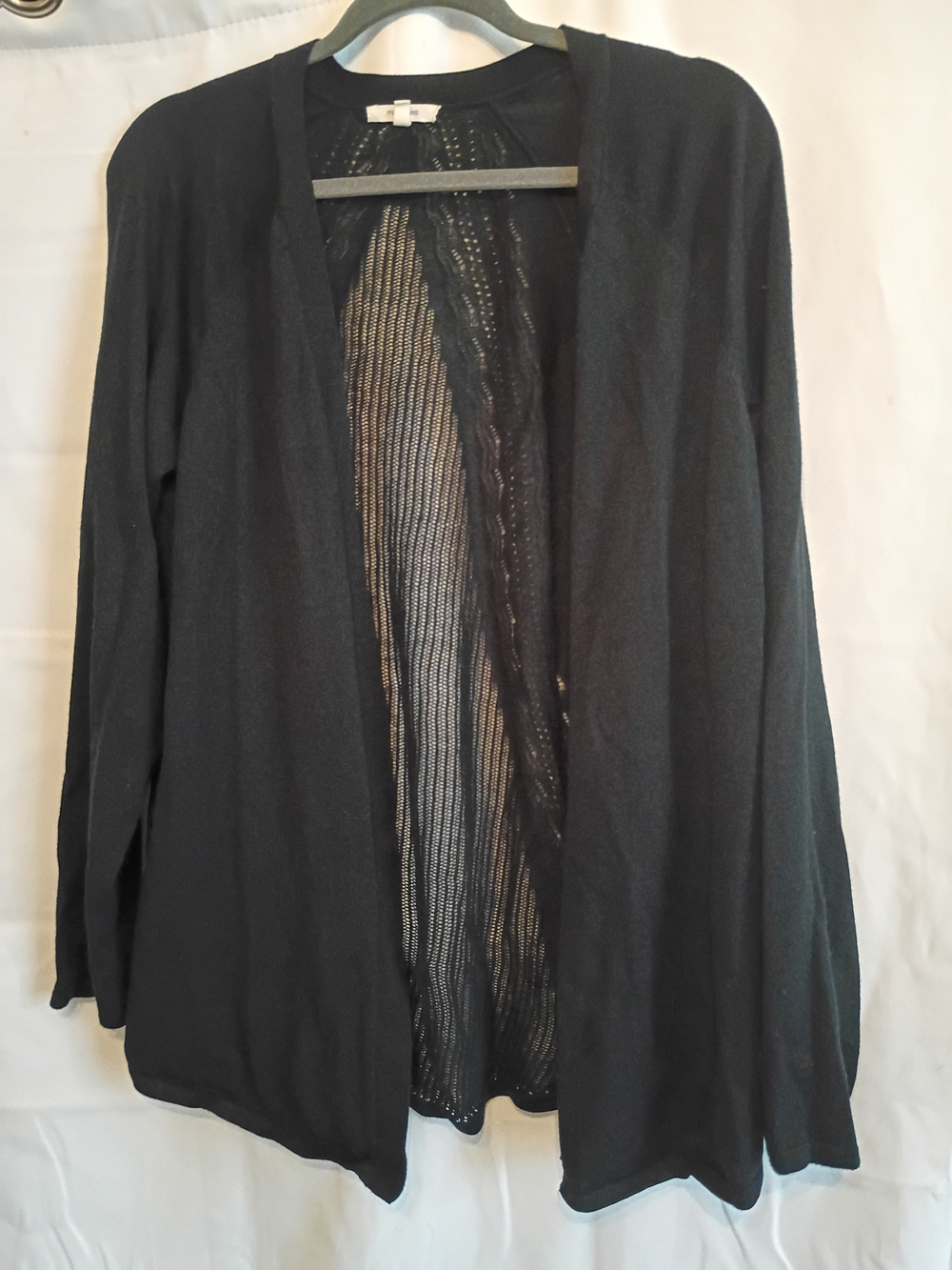 Maurices Size 0x Black Open-Front Knit Cardigan